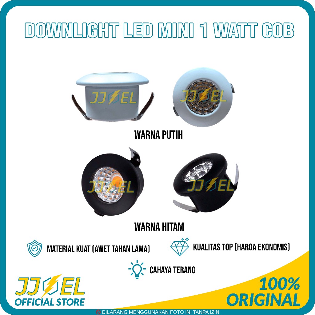 Lampu Downlight LED Mini 1W COB Spotlight Plafon Ceiling Hias Lemari Dinding