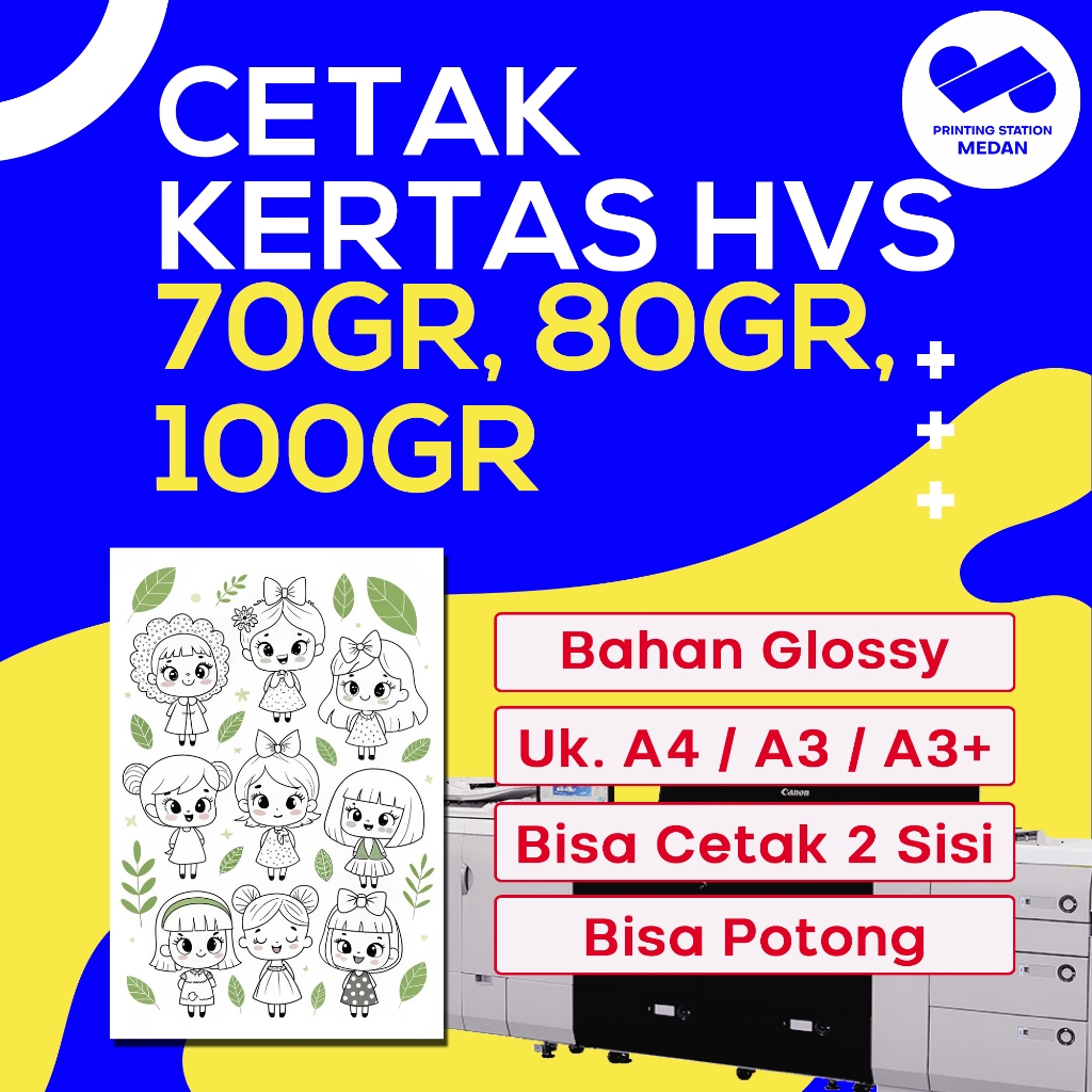 

Print A3+ | Cetak A3+ MURAH | KERTAS HVS 70-100GSM | 1 Sisi / 2 Sisi