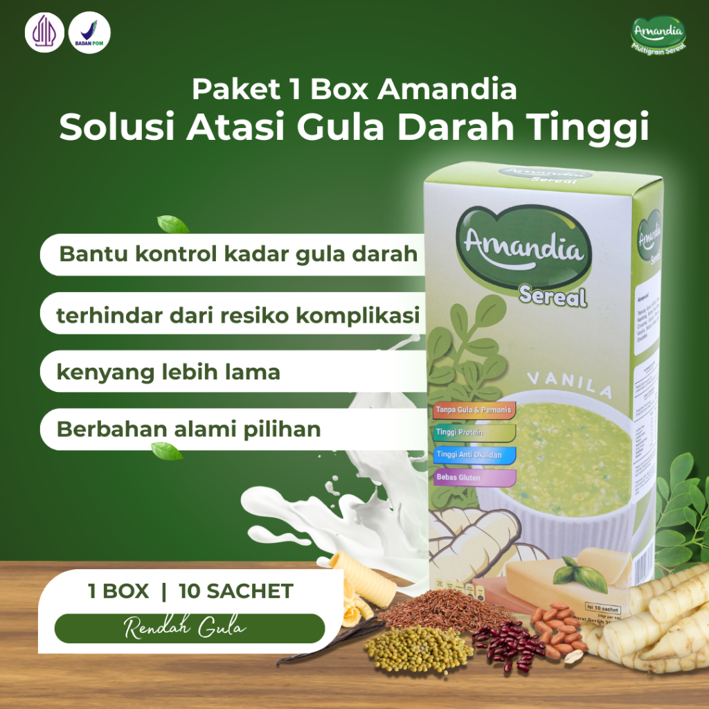 

Amandia Sereal Paket 1 Box Bantu Atasi Lonjakan Gula Darah