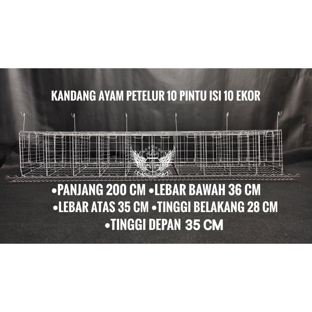 KANDANG AYAM GALVANIS LAYER AYAM PETELUR PINTU 10 ISI 10 EKOR