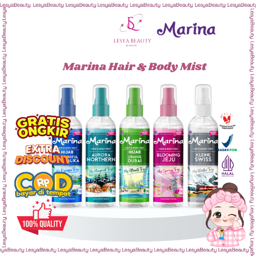 Marina Hair & Body Mist Cologne Secret Paradise | Wisteria Garden | Vintage Romantic 100ml