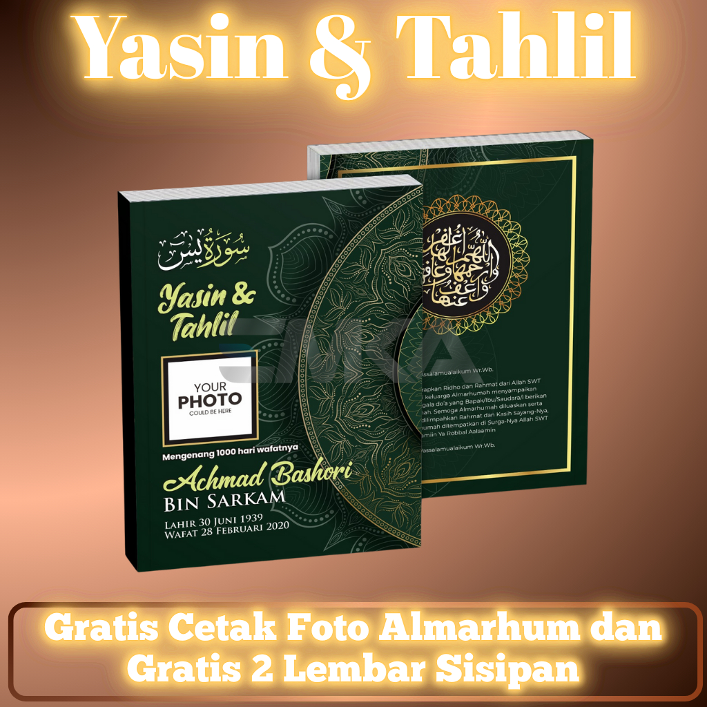 Yasin dan Tahlil Lengkap Souvenir Pengajian 40 Hari 100 1000 Hari Softcover Nadina