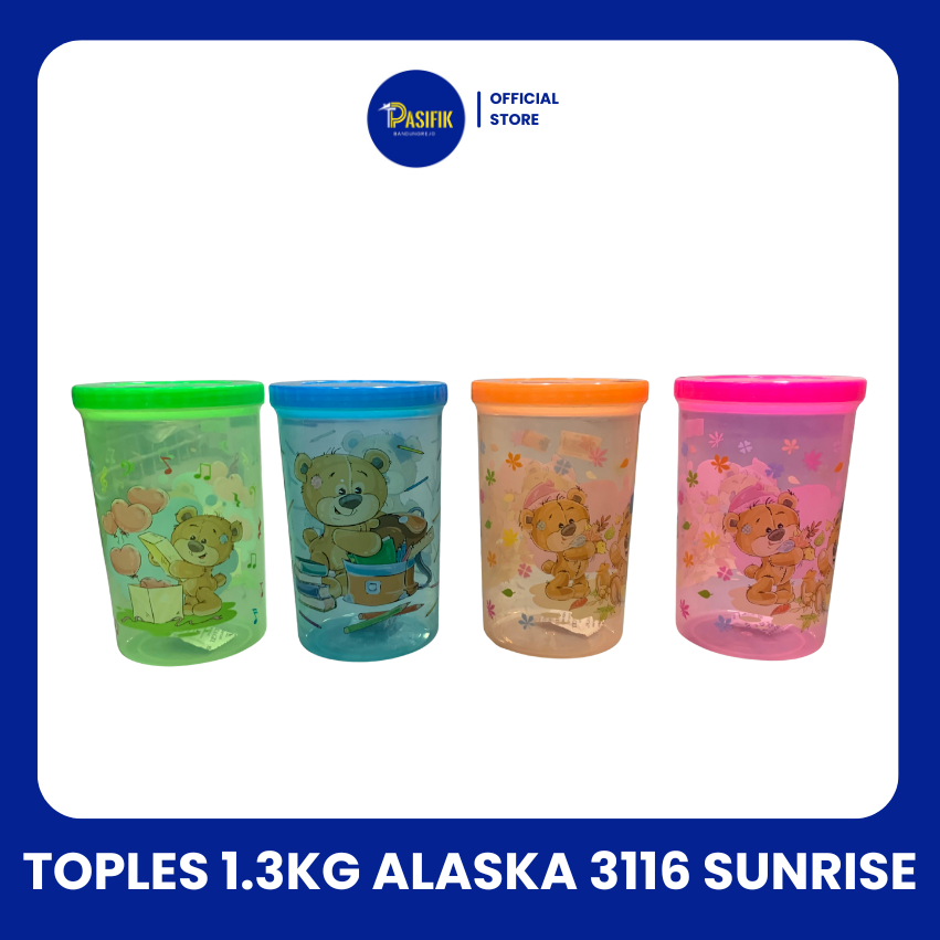 TOPLES PUTAR/TOPLES PLASTIK TUTUP PUTAR KARAKTER 3116 SUNRISE 1300GR
