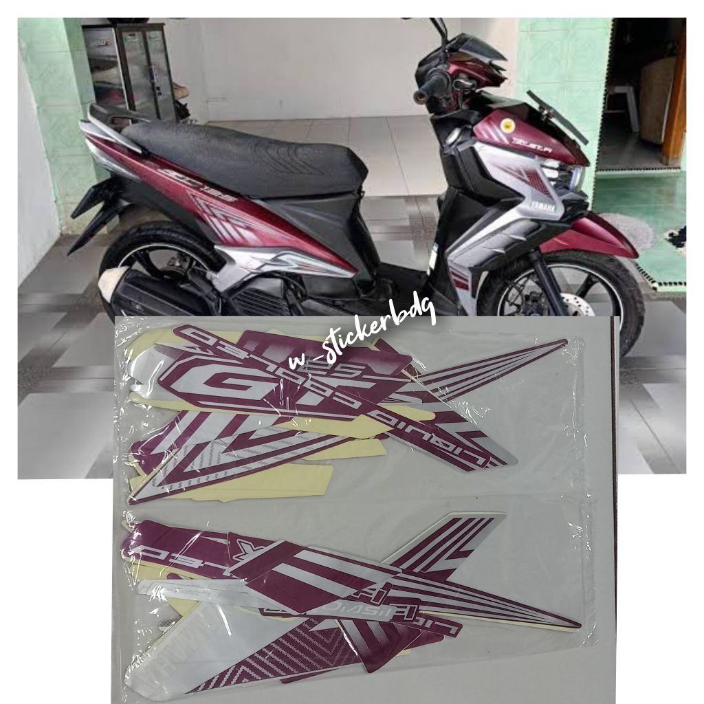 Striping Stiker Lis Yamaha Xeon GT 125 2014 Ungu