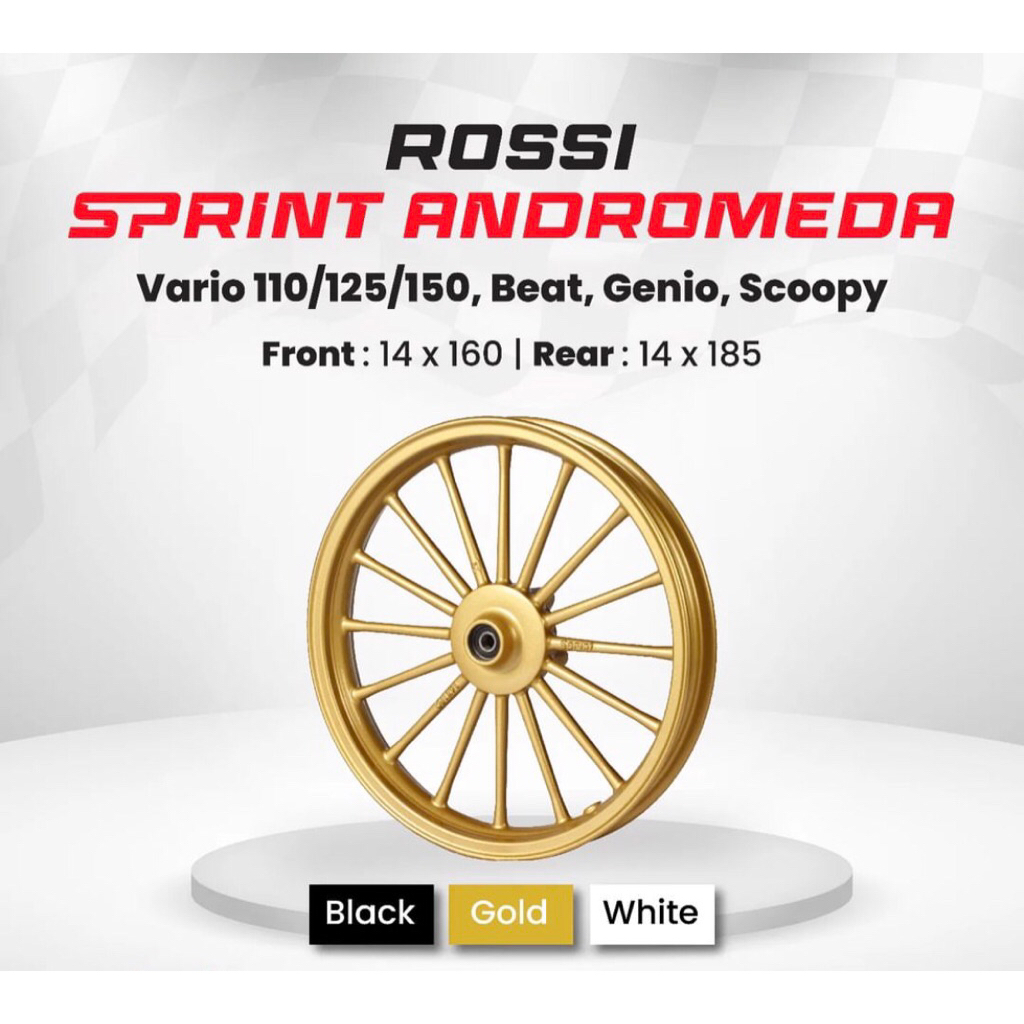 Velg Vrossi Venom Andromeda Palang 16  Beat,Genio,Scoppy,Vario 125, Mio M3, Mio Shoul,Mio Smile