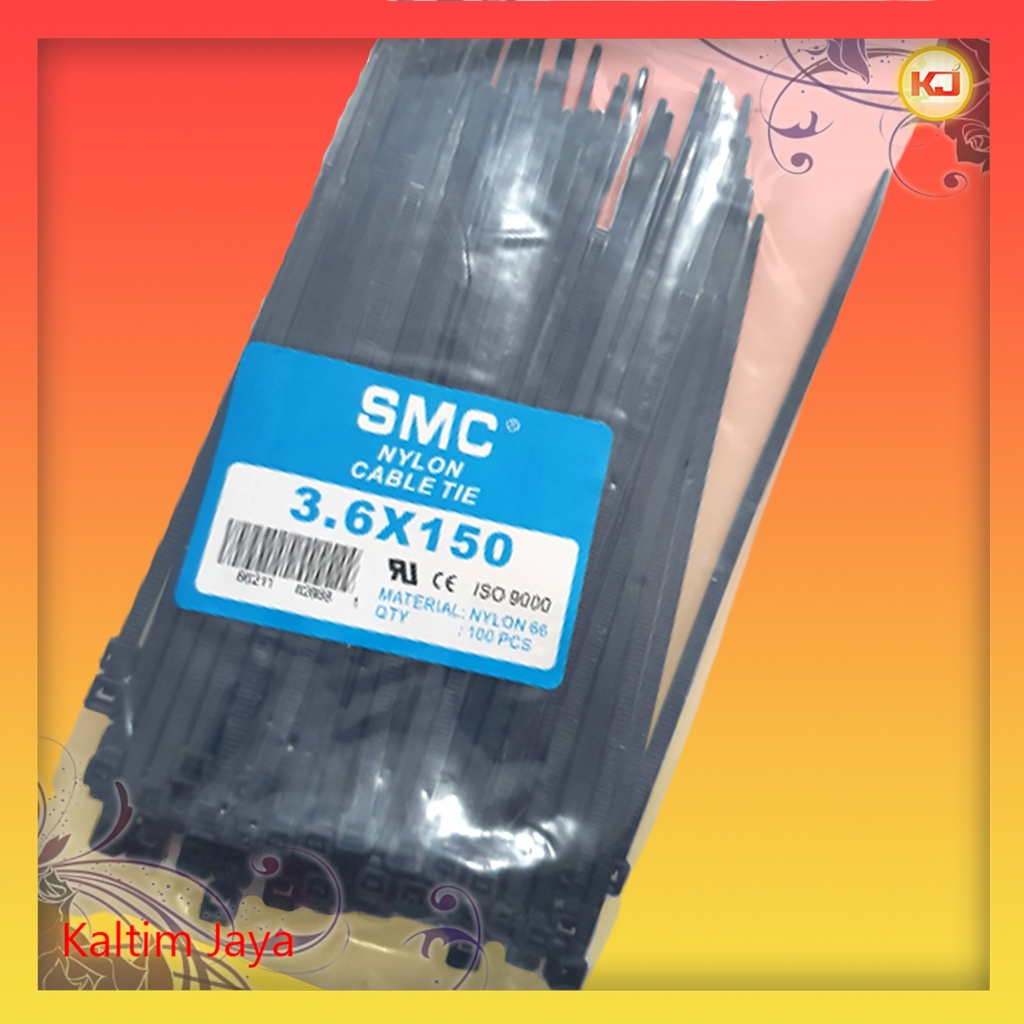 

Kabel Ties 15cm SMC (150mm 150 mm Cable Tie Tis Hitam Putih)