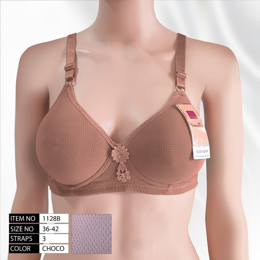 Bh Bra Pori / Wafer, Cup B Ukuran 38 - 44, Kait 3 Busa Sedang Tanpa Kawat #1128B