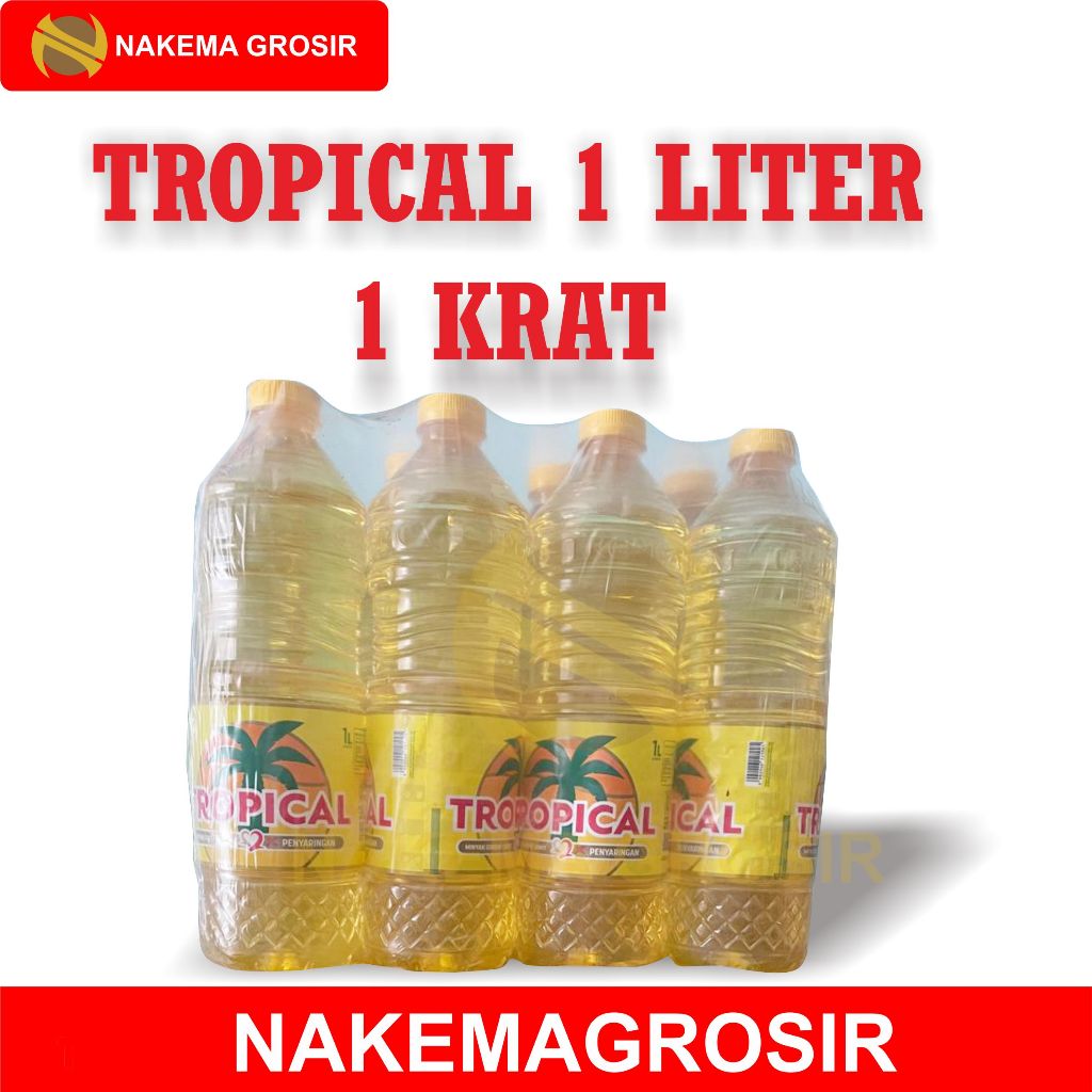 

MINYAK GORENG TROPICAL 1 LITER 1 KRAT - ISI 12 PCS