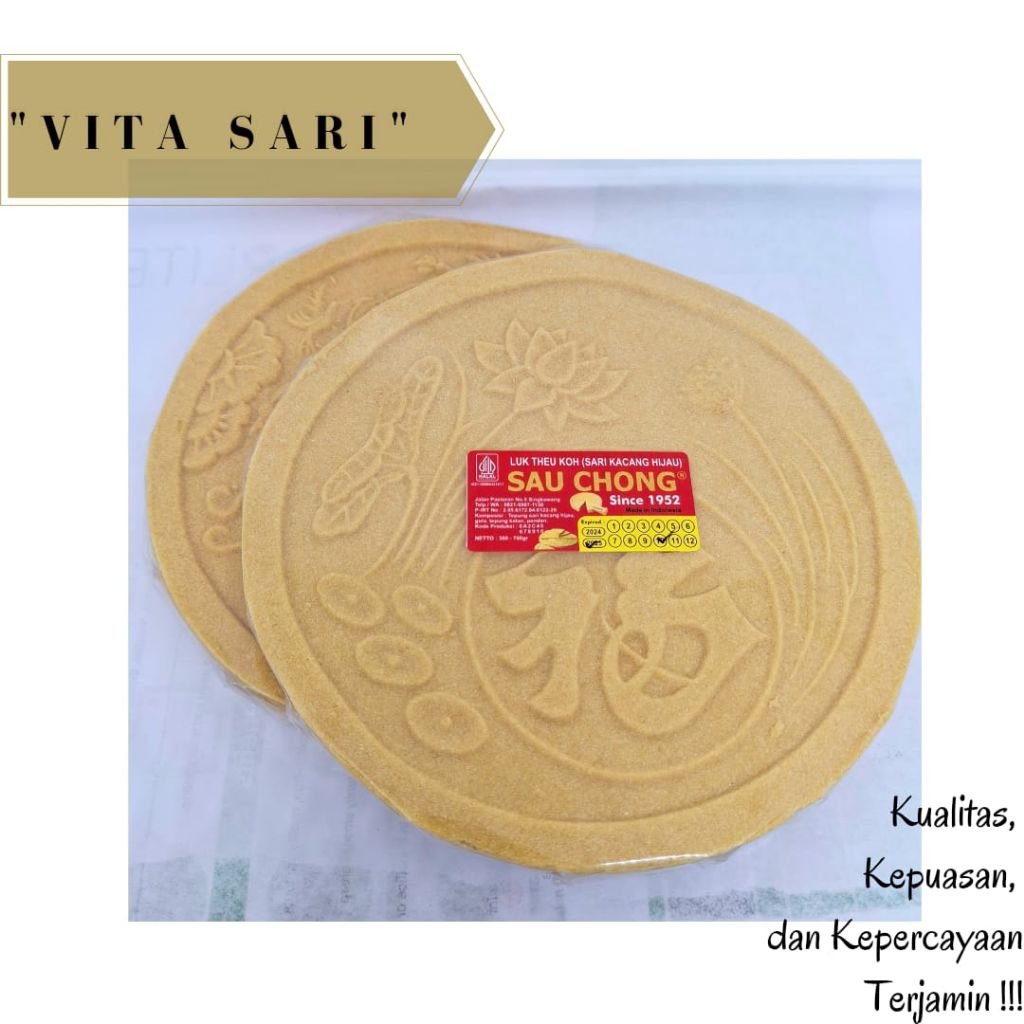 

[SAU CHONG] LUK THEU KO ISI TAUSA/LUK THEU KO/ISI TAUS/KAO SARI KACANG HIJAU ISI TAUSA/MOON CAKE /KAO/LUK THEU KAO/HALAL