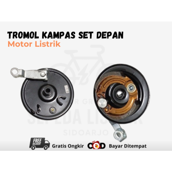 Set Tromol Kampas Depan/Belakang – Motor & Sepeda Listrik | Elektrik Bike, Hybrid, Skuter Listrik