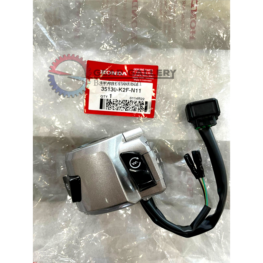Tombol Switch Starter Stater 1 set Holder Scoopy New K2F 2021 2022 2023 Asli AHM 35130K2FN11