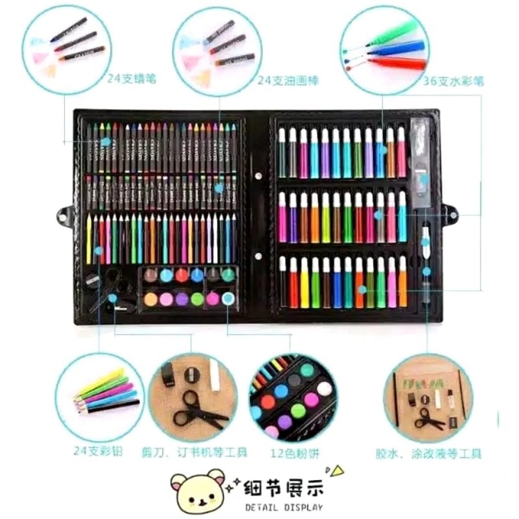 

Crayon Set Art Set Isi 150 Pcs Pensil Warna Set Anak Crayon Full Set Alat Lukis Cat Krayon
