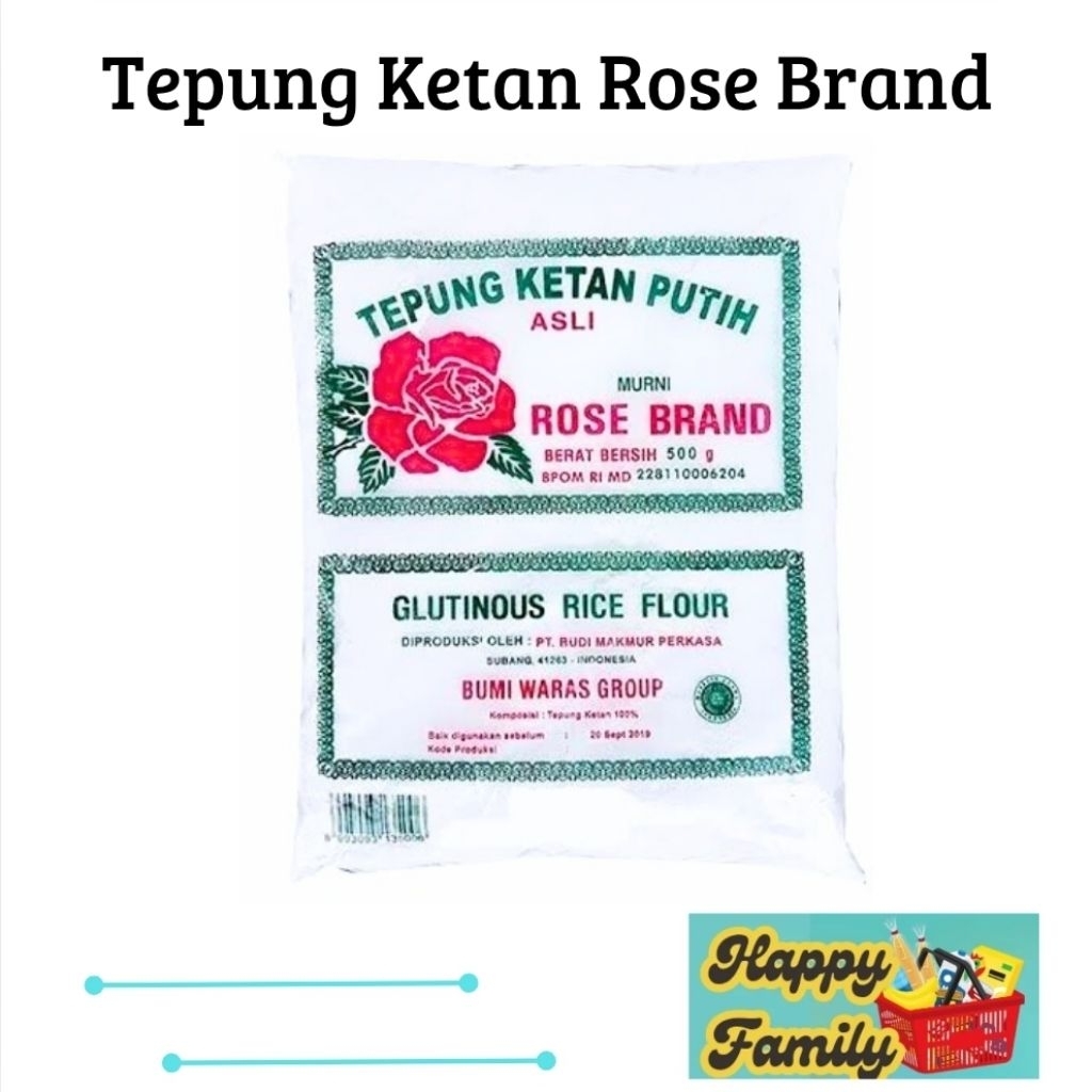

Tepung Ketan Putih Murni Rose Brand 500 gram