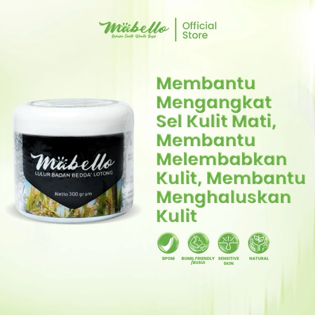 MABELLO Bedda Lotong Original 100% (Alami Bpom&Halal) / Lulur Hitam /Bedda Lotong / Lulur Mencerahka