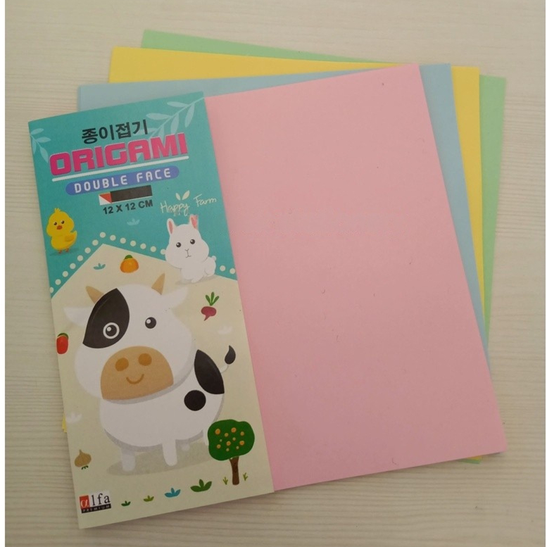 

(isi 20 Lembar) Kertas Origami ALFA berbagai Ukuran warna pastel 20x20 16x16 12x12
