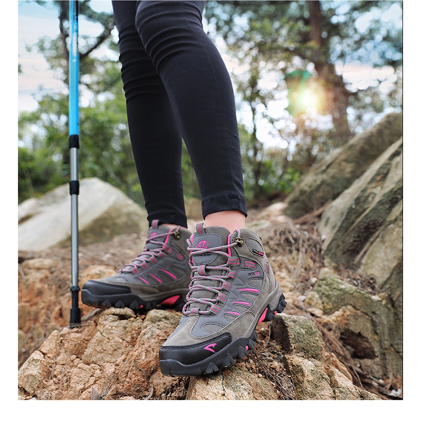 Sepatu Wanita Hiking/Gunung Outdoor Snta Grey Fuschia Snta 611 Snta 613 Snta 615 616 Semi Waterproof