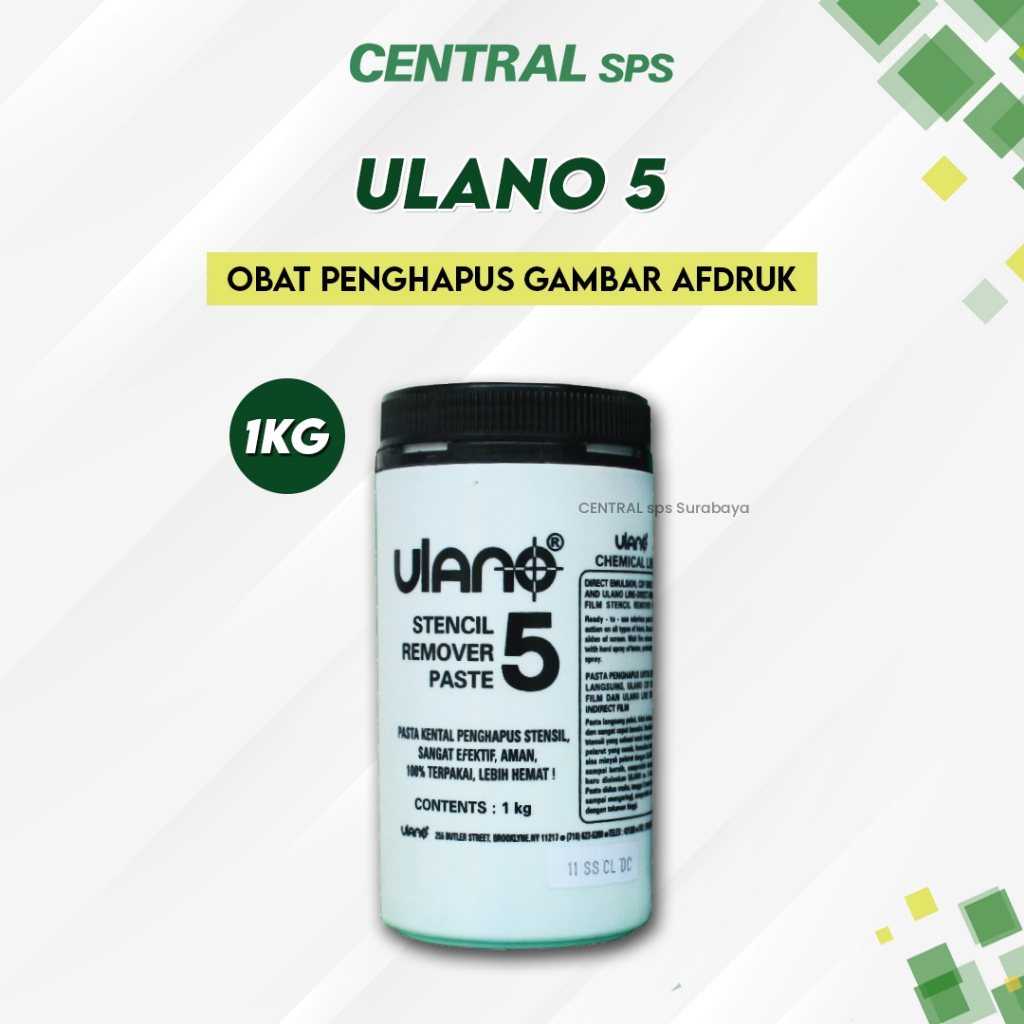 

Ulano 5 1kg & 200gr - Obat Penghapus Gambar Afdruk Sablon - CENTRAL sps