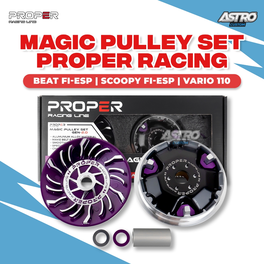 Magic Pulley Proper Beat Fi Esp Pop Street Old Scoopy Fi Vario 110 Esp Rumah Roller Racing K44 CVT