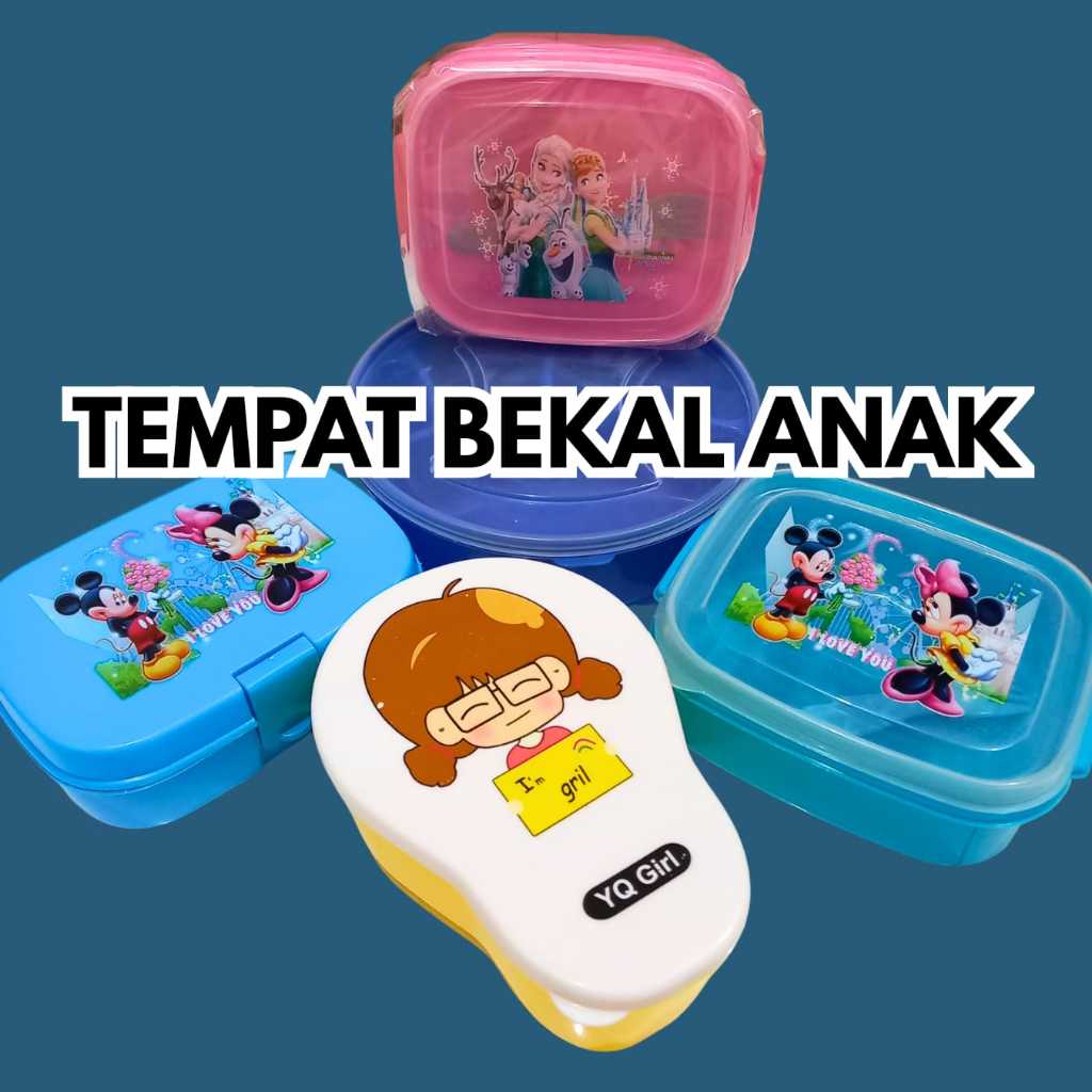 [PROMO] Tempat Bekal Anak Murah | Tempat Makan Plastik Kotak Makan Anak Bento MBG
