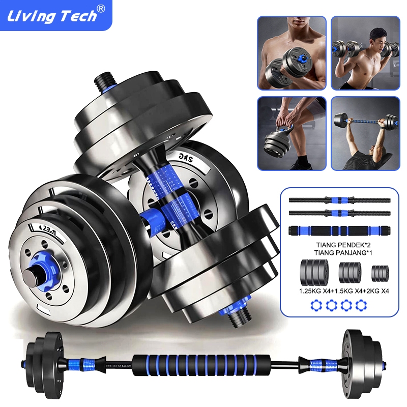 20KG adjustable dumbbell / barbel 20kg / 10KG barbel olahraga / alat fitness rumah