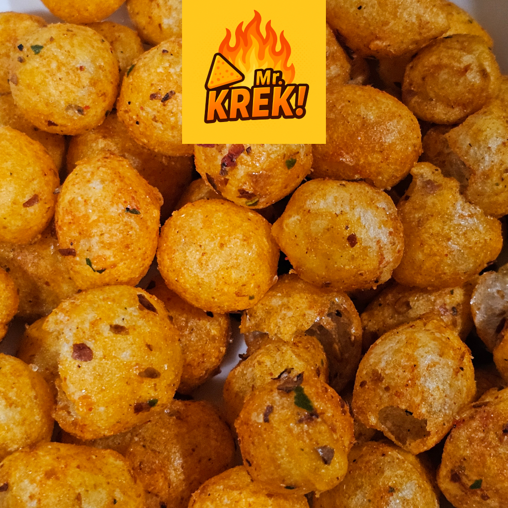 

Mr Krek | Cimol Pedas Daun Jeruk 150gram - Cemilan Cimol Krispi - Kerupuk Cimol - Cimol Pedas - Snack Murah