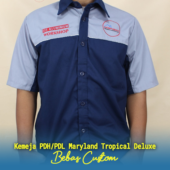 Kemeja PDH/PDL Maryland Tropical Deluxe Bordir Custom, Kemeja PDH/PDL Maryland Tropical Deluxe Bordi