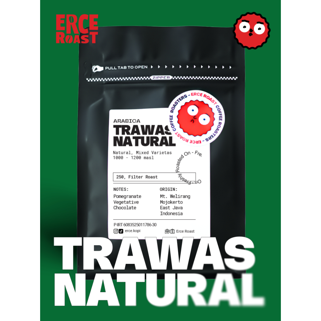 

Kopi Arabika Trawas Welirang Natural Proses Roast Beans