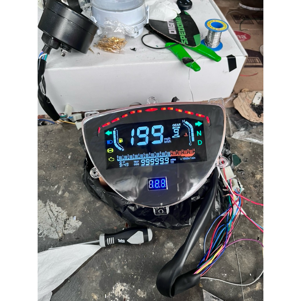 speedometer vespa excel custom digital