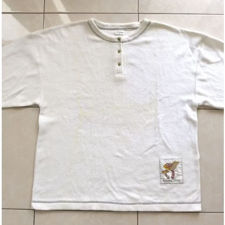 Long sleeve hoodie size XL unisex Sweater putih premium merk LIVERA bordir Autumn Sleep bahan cotton