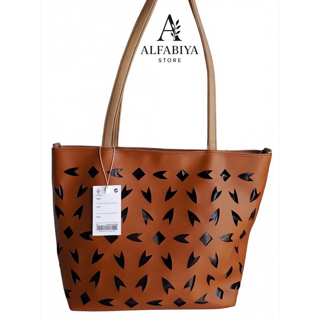 Totebag Wanita Casual - Tas Bahu Wanita Motif Bolong Artistik