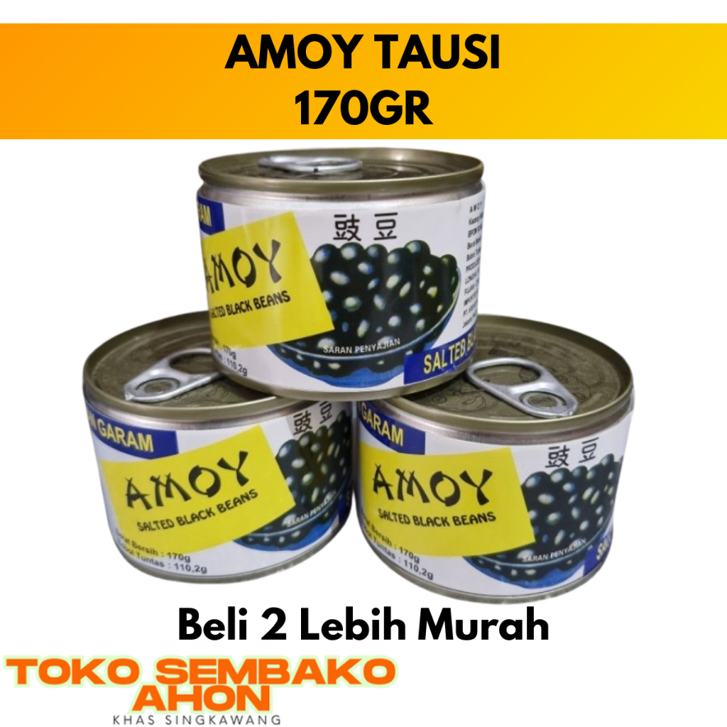

IKPS SALTED BLACK BEANS AMOY TAUSI 170GR / Kacang Hitam Asin Tausi / Tausi Hitam IKPS / Amoy Black Bean Kaleng 170g / Kedelai Hitam Asin Kalengan