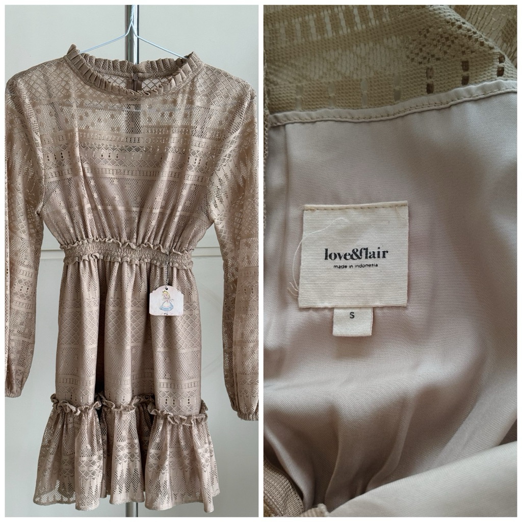 Preloved Mini Dres Nude Love&Flair/S
