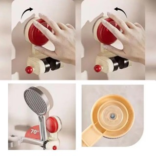 Adjustable Suction Cup Holder Shower Head Holder with Side Hook J02