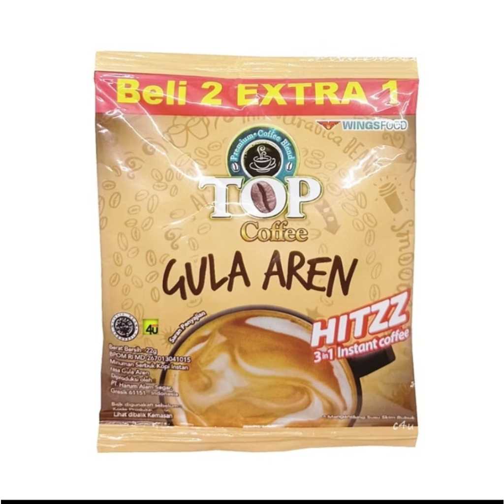 

GROSIR TOP Kopi Gula Aren HITZZ 3in1 Instant Coffee Sachet Isi 12 Renteng