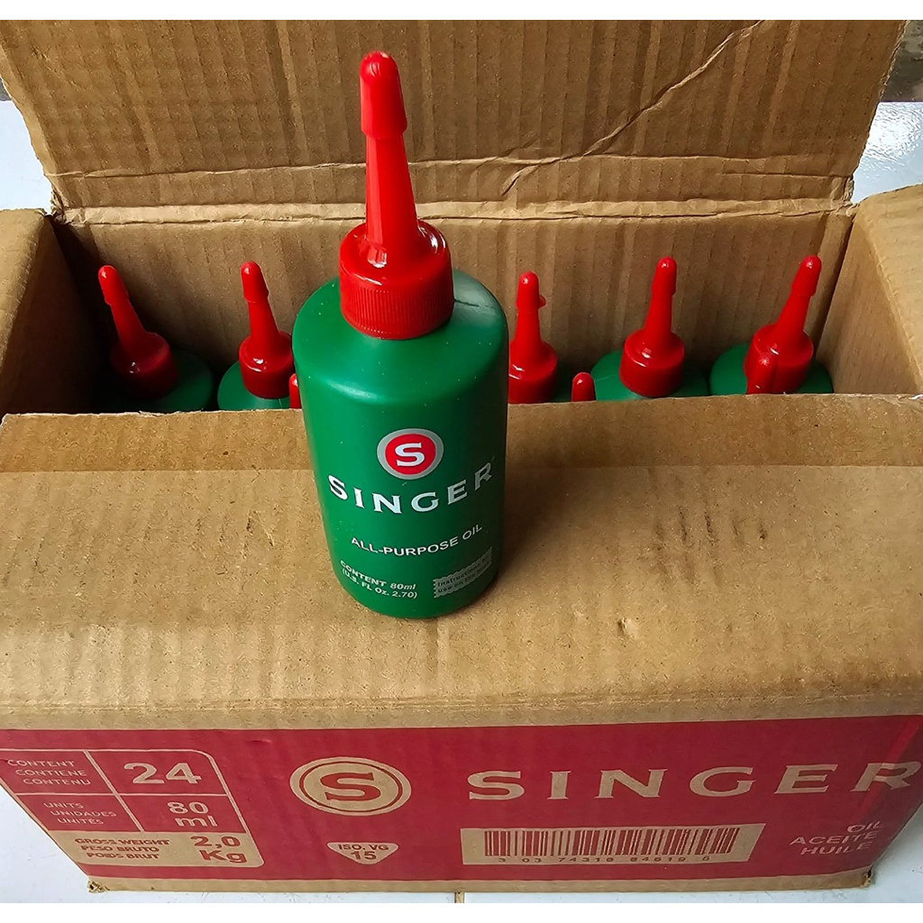 Minyak Singer Termurah / Minyak Mesin Jahit Merk Singer / Pelumas Mesin 80ml / 1 Dus Isi 2 Lusin / 2