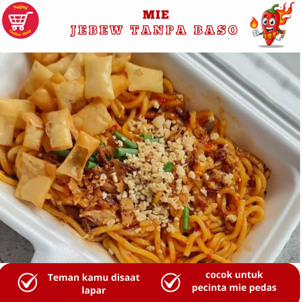 

MIE JEBEW PEDAS / MIE CHILI OIL TANPA BASO