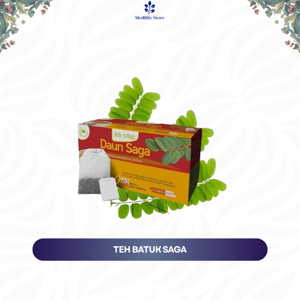 

TEH DAUN SAGA HERBAL - atasi batuk, sesak napas & radang tenggorokan | teh asli berkhasiat | 100% alami