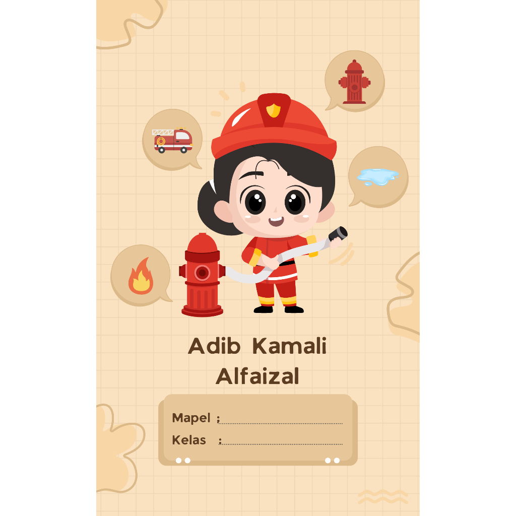 

Sampul Buku Tulis Sekolah Custom Nama Cover Book A5 B5