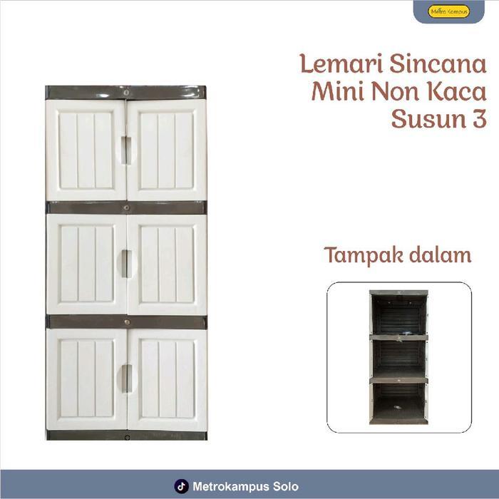 LEMARI PAKAIAN SINCANA MINI SUSUN 3 KUNCI