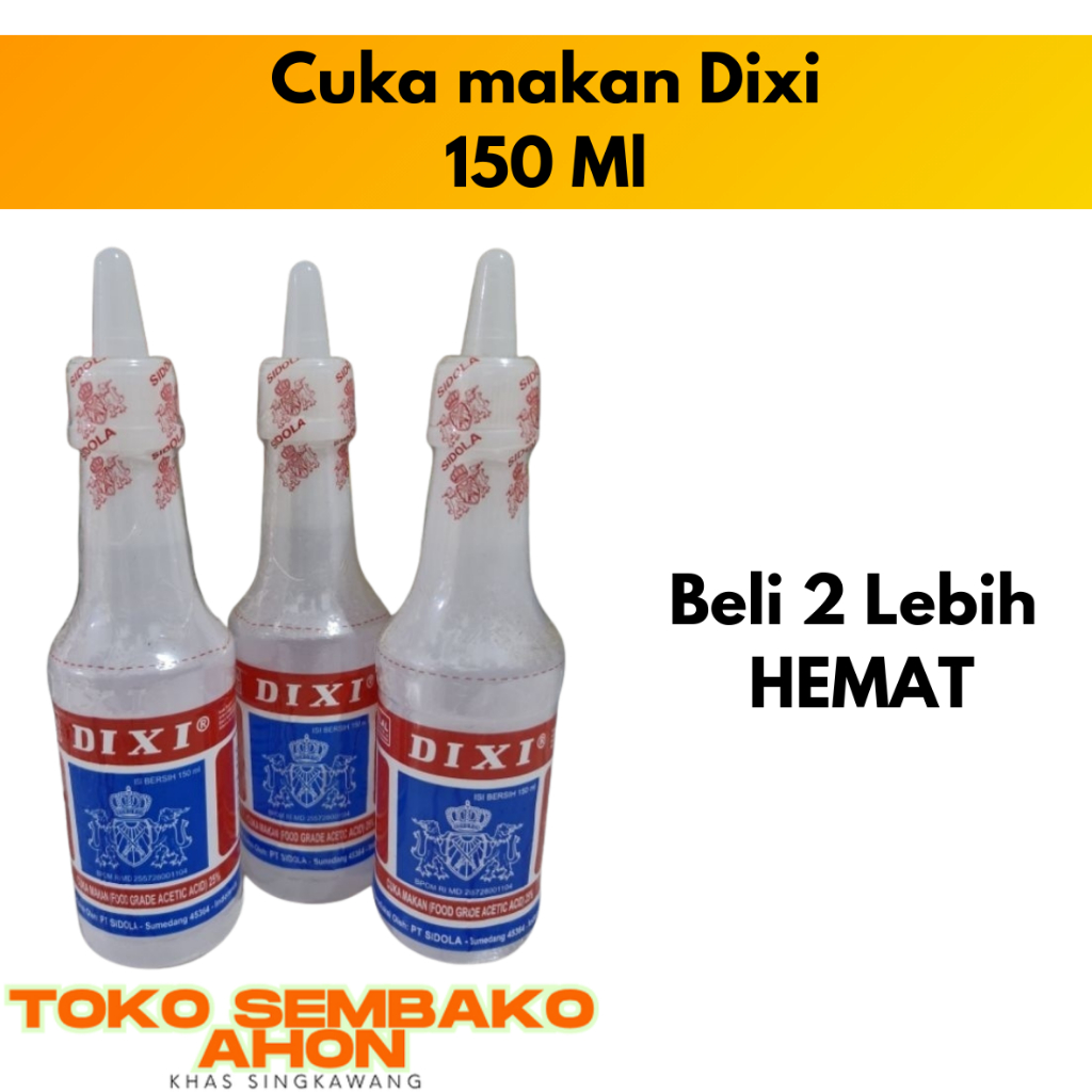 

Cuka makan Dixi 150 ml / Cuka Dapur Dixi / Vinegar Dixi 150ml / Asam Cuka Masakan