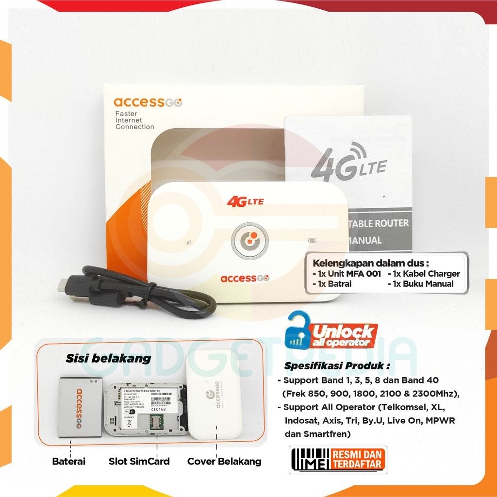Modem Mifi All Operator GSM 4G AccessGo MFA-001