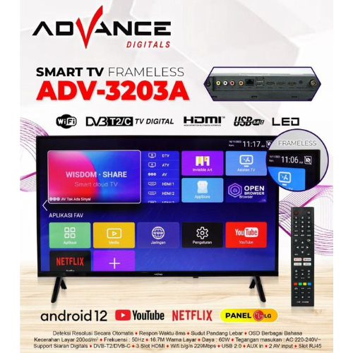 Advance Android TV LED 32 Inch / Smart TV 32 Inch