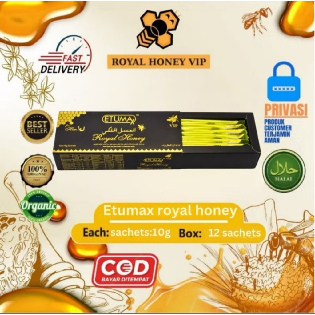 

madu Etx Royal Honey box 12 sachets original