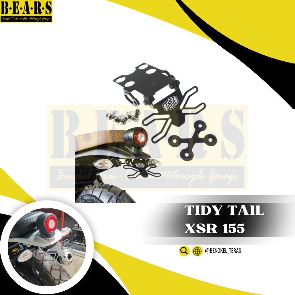 Tidy tail Yamaha XSR braket plat dan sein xsr
