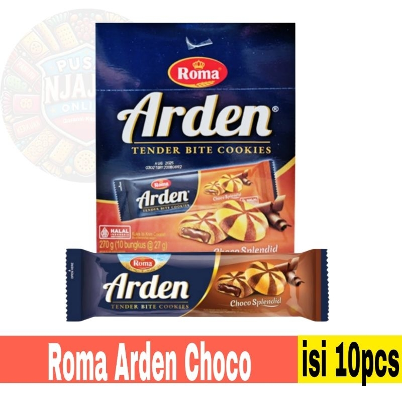 

Roma Arden Biskuit Tender Bite Cookies Isi Krim Coklat 1 box isi 10 buah