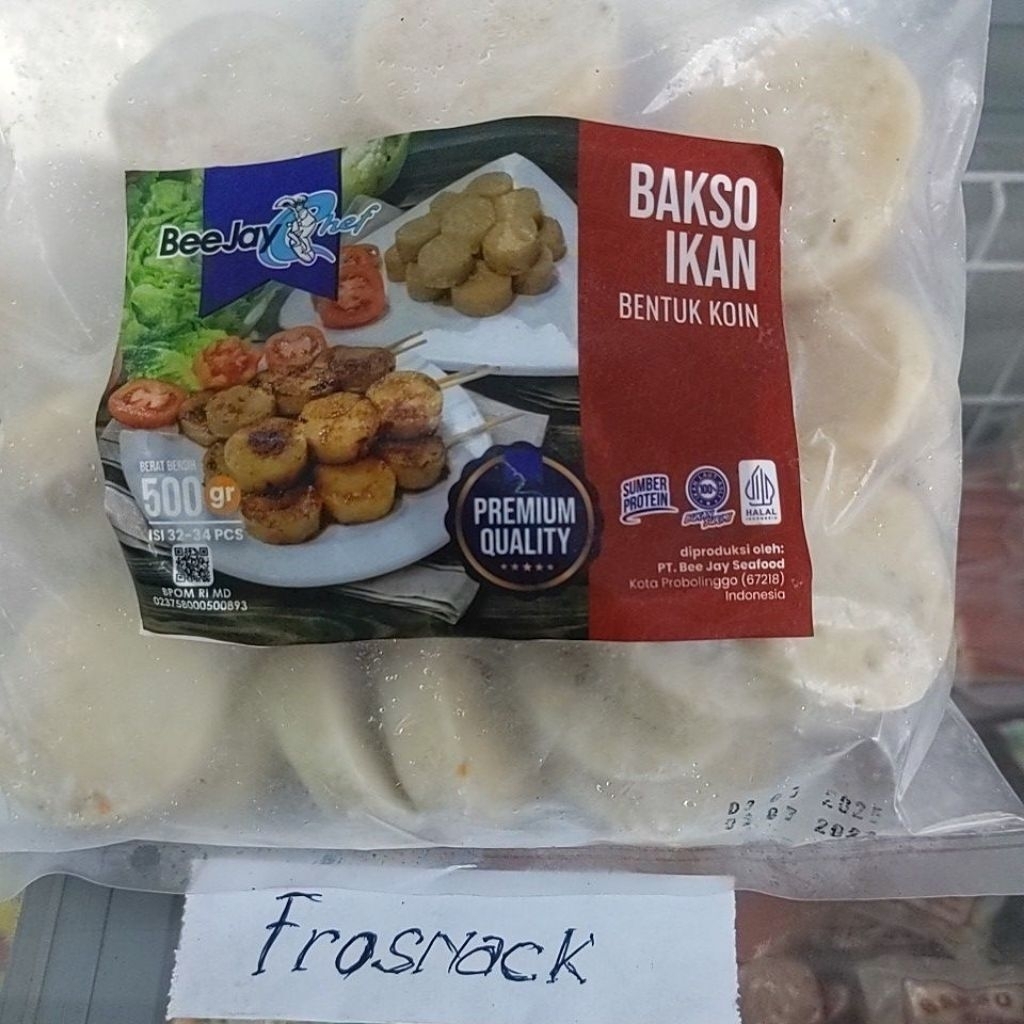

Bakso ikan beejay 500g bentuk coin
