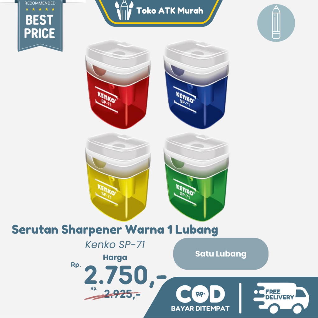 

Serutan Kenko SP-71 Rautan Sharpener 1 Lubang