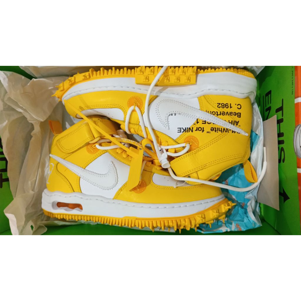 af1midxoffwhite ( nike air force 1 mid x off white) uk 41 BNIB