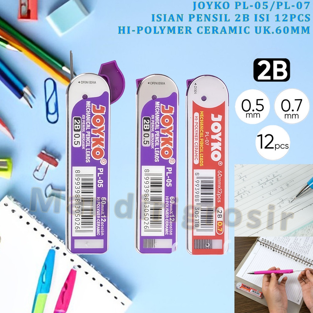 

Isian Pensil 2B * Joyko * Isian Pensil Mekanik Uk.60mm * PL-05 & PL-07