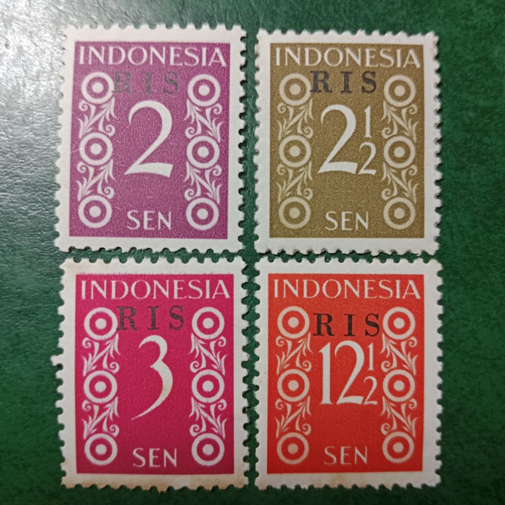

Prangko Indonesia 4 Pcs CT RIS tahun 1950 UN USED
